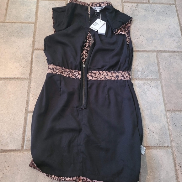 WALTER BAKER Woman's Dress Rosalie Velvet Burnout leopard blush Mini Dress - Picture 13 of 15